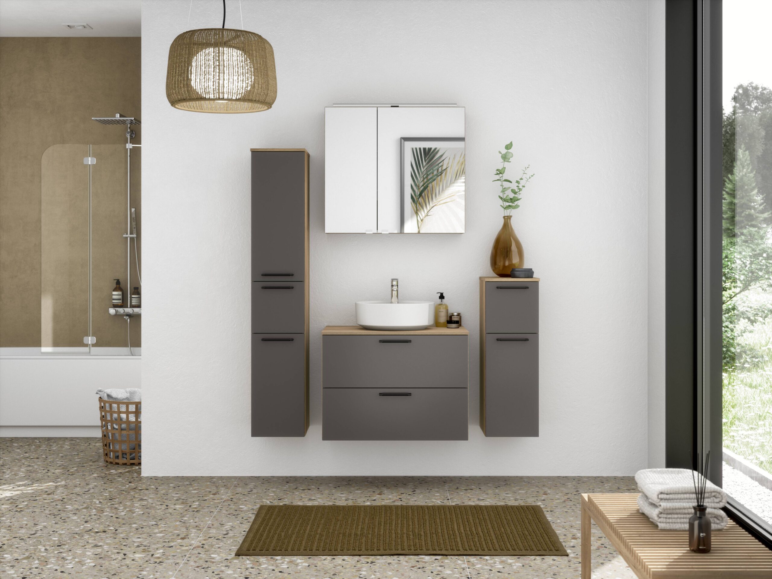 Salle de bain classique et scandinave Tonka